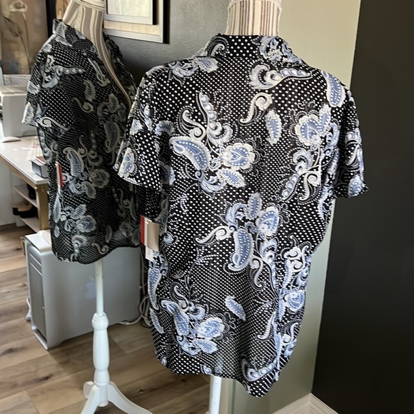 Croft & Barrow, short sleeve button down blouse, XL - Picture 5 of 5